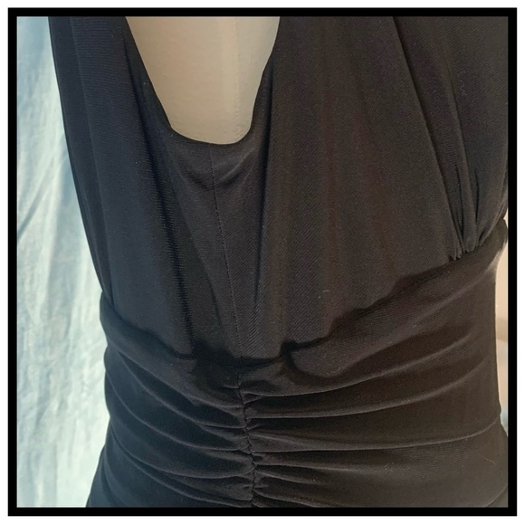 J.R. Nites byCarol Lin Fit & Flare Black Lace / Champagne Cocktail Dress [Sz 14] - Picture 6 of 13